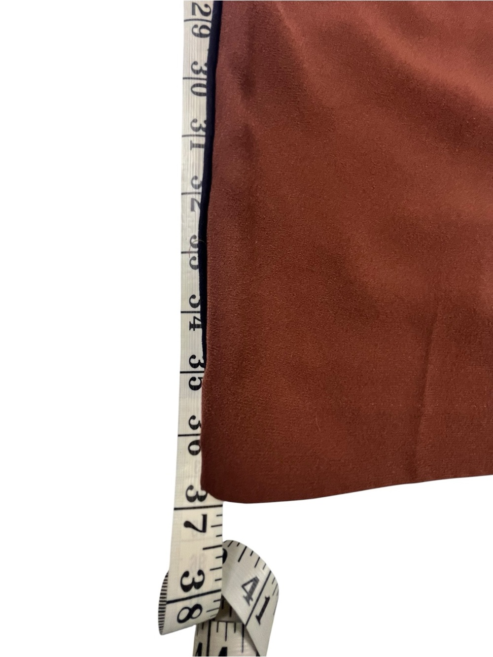 Ann Taylor Wide-Leg High-Rise Pants in Brown rust color with black trim sku 148 - Picture 8 of 12